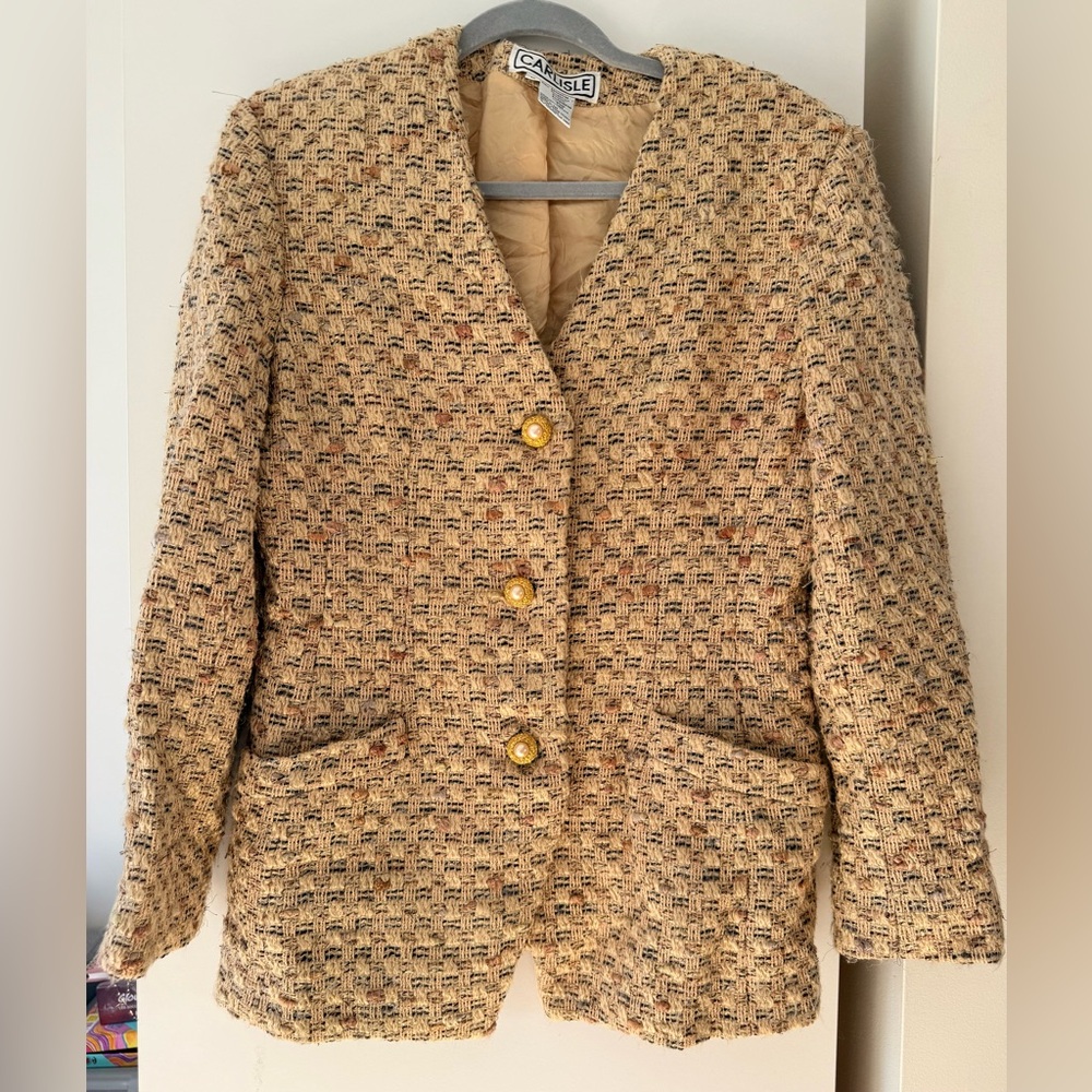 VTG Carlisle Tweed Blazer Jacket Size 10